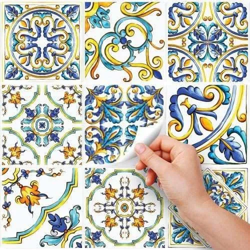 RE-COVERTILES Adesivi Piastrelle in PVC per Cucina e Bagno, 10 Pezzi 20x20 cm, PS00079 - immagine 5