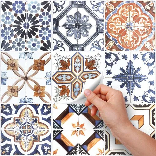 RE-COVERTILES Adesivi Piastrelle in PVC per Cucina e Bagno, 10 Pezzi 20x20 cm, PS00001 - immagine 2