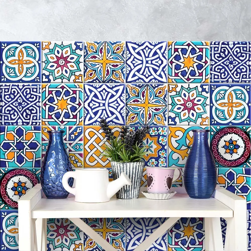 RE-COVERTILES Adesivi Piastrelle in PVC per Cucina e Bagno, 10 Pz 20x20 cm, PS00033 - immagine 3