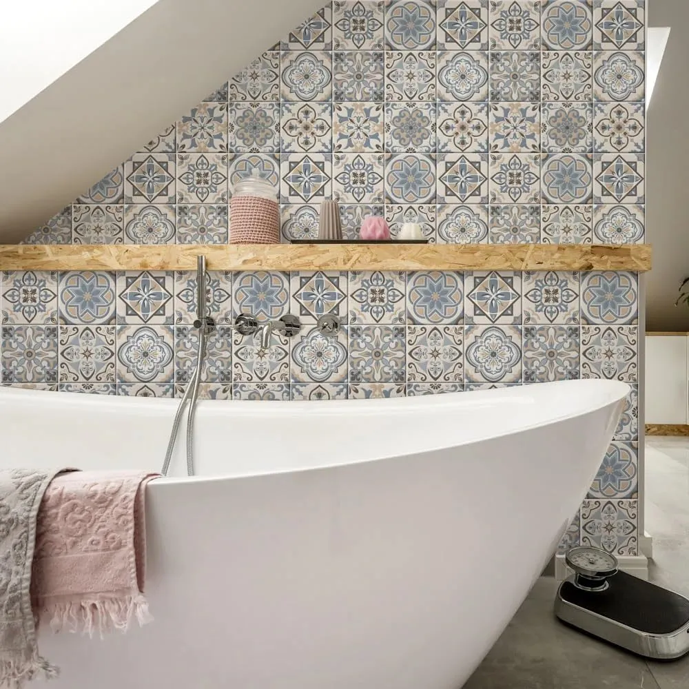 RE-COVERTILES Adesivi Piastrelle in PVC per Cucina e Bagno, 10 Pz 20x20 cm, PS00023 - immagine 3