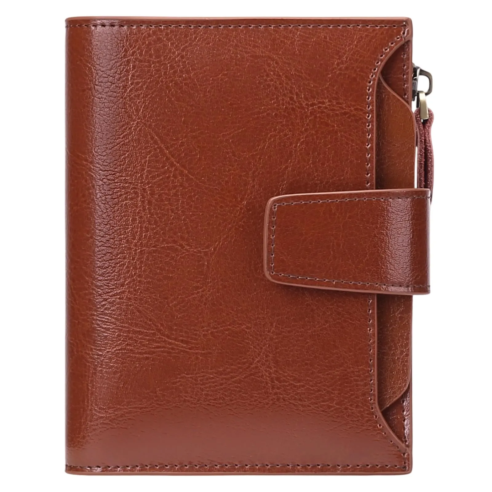 SENDEFN Portafoglio Donna in Pelle Vera Piccolo con RFID, 14 Slot per Carte e Portamonete con Cerniera - immagine 5
