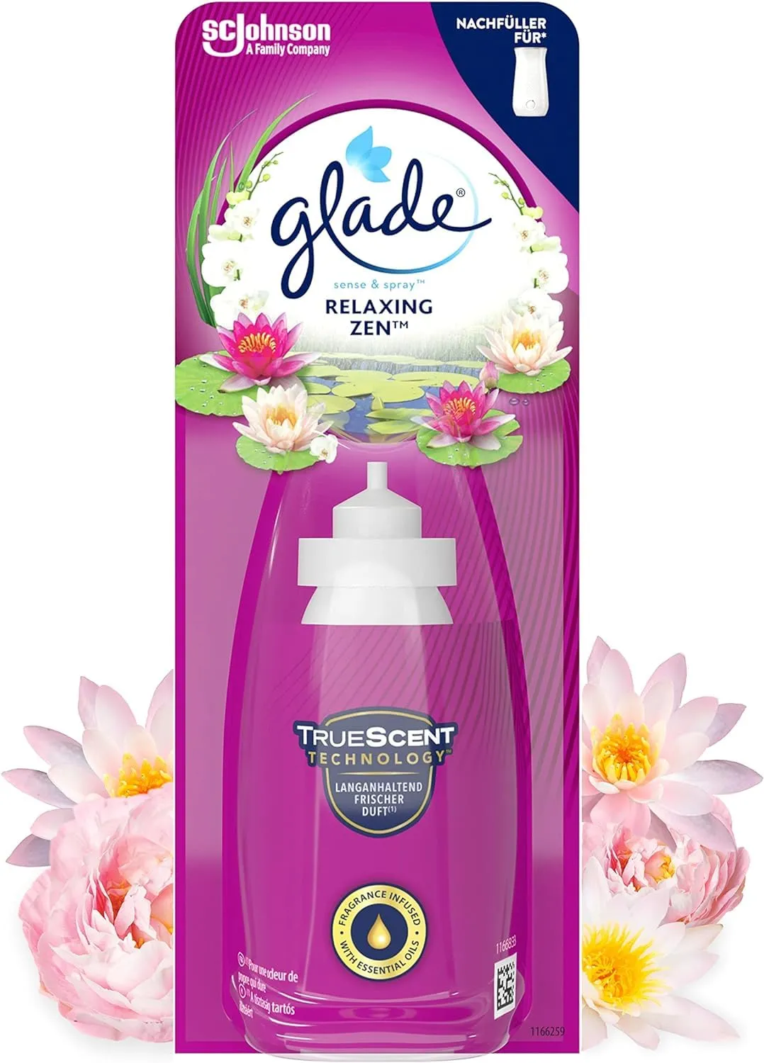 Glade Relaxing Zen Ricarica Sense & Spray Deodorante per Ambienti, 3 x 18 ml - immagine 1