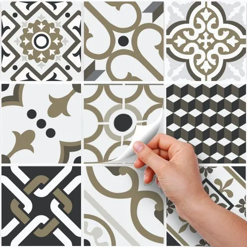 RE-COVERTILES Adesivi Piastrelle in PVC per Cucina e Bagno, 24 Pz 10x10 cm, PS00081 - immagine 2