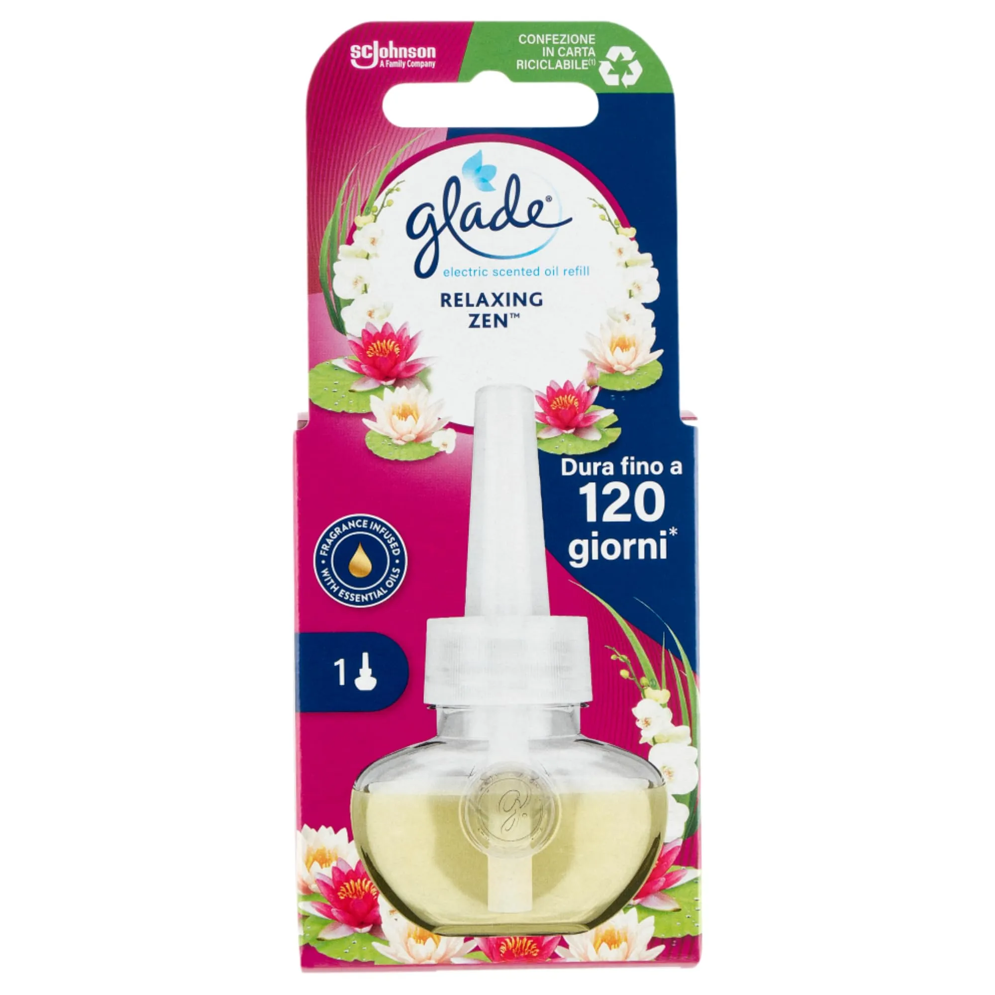 Glade Diffusore di Oli Essenziali Elettrico Ricariche Relaxing Zen, 3 x 20 ml - immagine 2