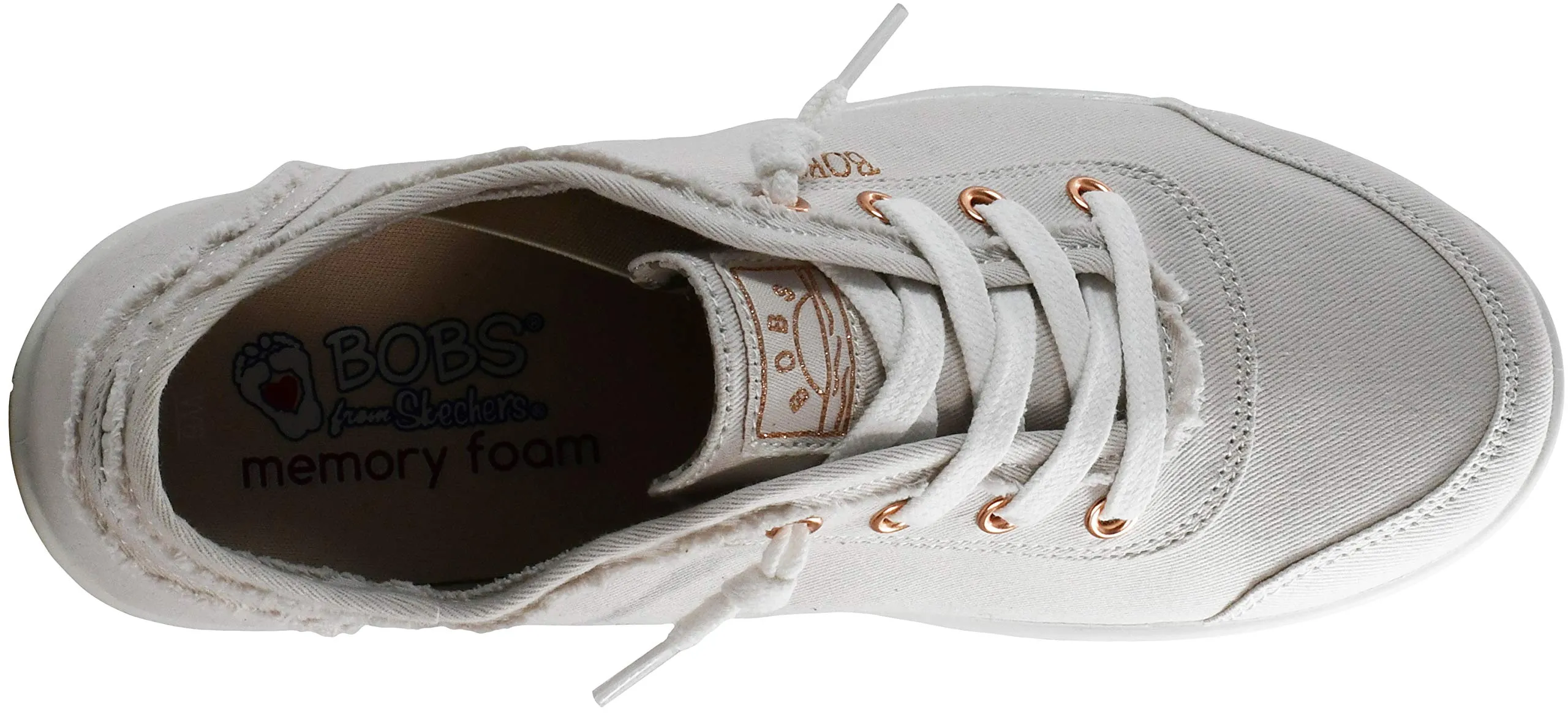Skechers Bobs B Cute Scarpe da Ginnastica Donna, Naturale, 39.5 EU - immagine 5
