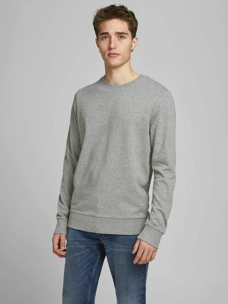 Jack & Jones Jjeholmen Felpa Girocollo Noos, Grigio, S Uomo - immagine 2
