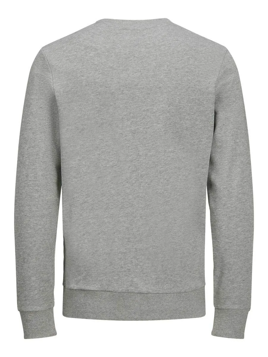 Jack & Jones Jjeholmen Felpa Girocollo Noos, Grigio, S Uomo - immagine 4