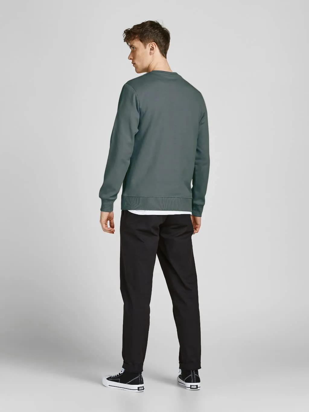 Jack & Jones Felpa Basic da Uomo con Scollo Rotondo, Dark Slate/Reg, L - immagine 3