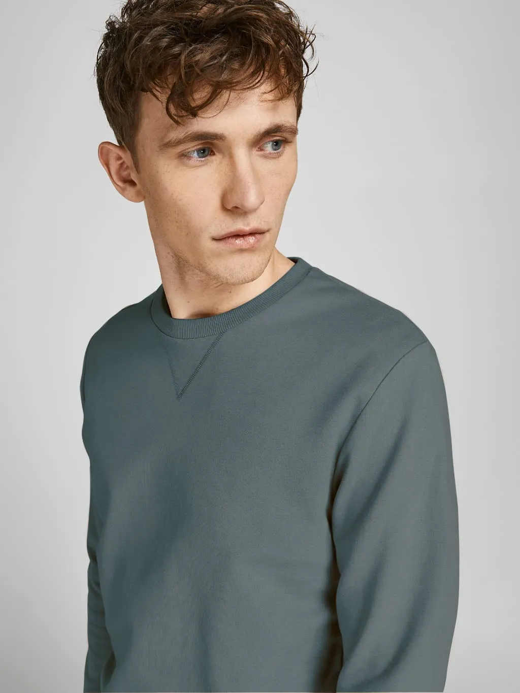 Jack & Jones Felpa Basic da Uomo con Scollo Rotondo, Dark Slate/Reg, L - immagine 4
