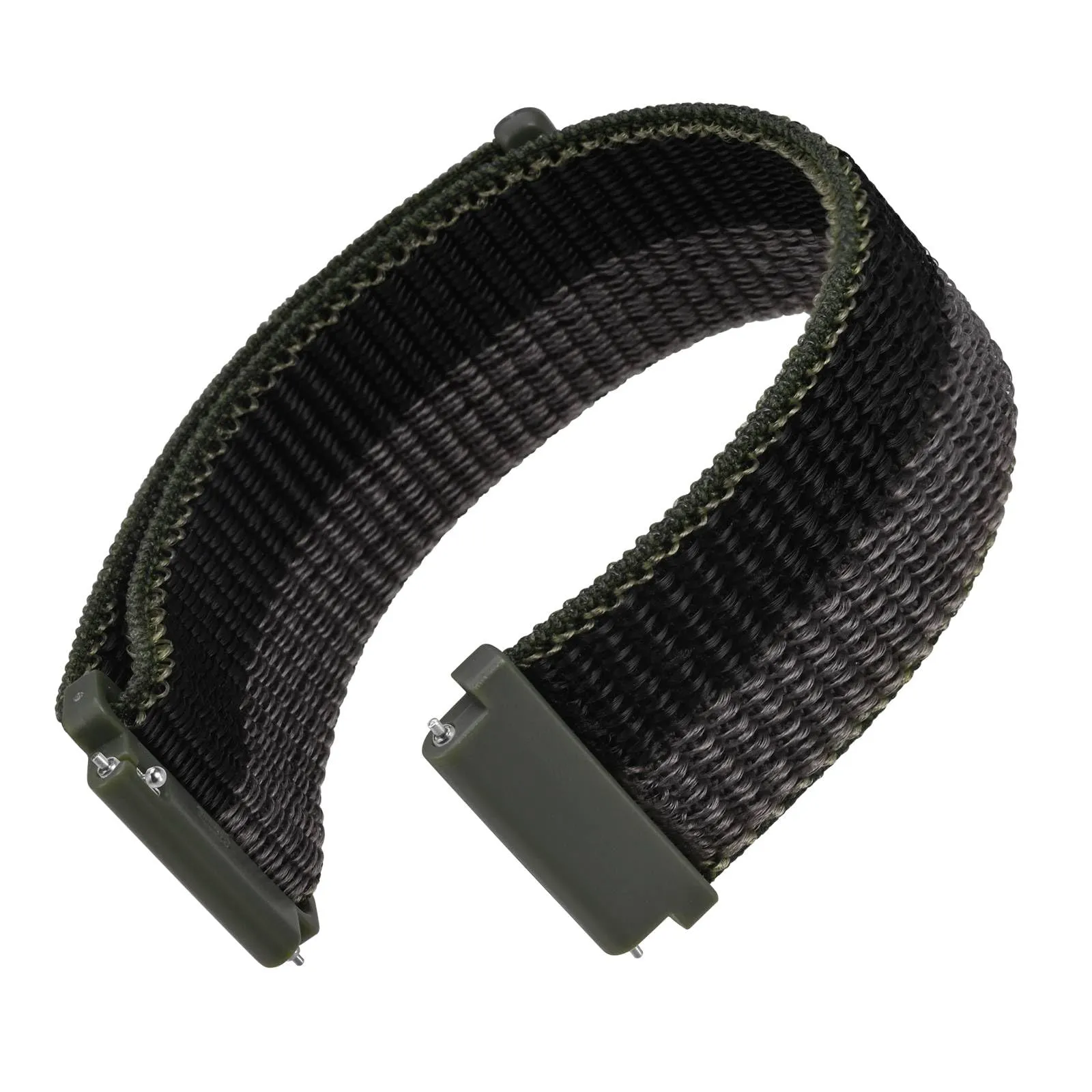 WOCCI Sportivo Cinturino in Nylon 22mm a Sgancio Rapido (Nero/Grigio) - immagine 1