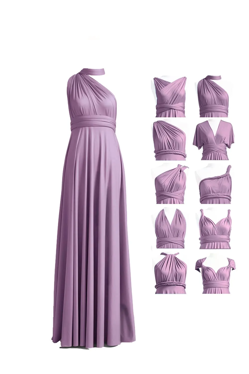 72styles Abito Infinity Multiway da Cerimonia Lungo Maxi Taglie Forti - immagine 1