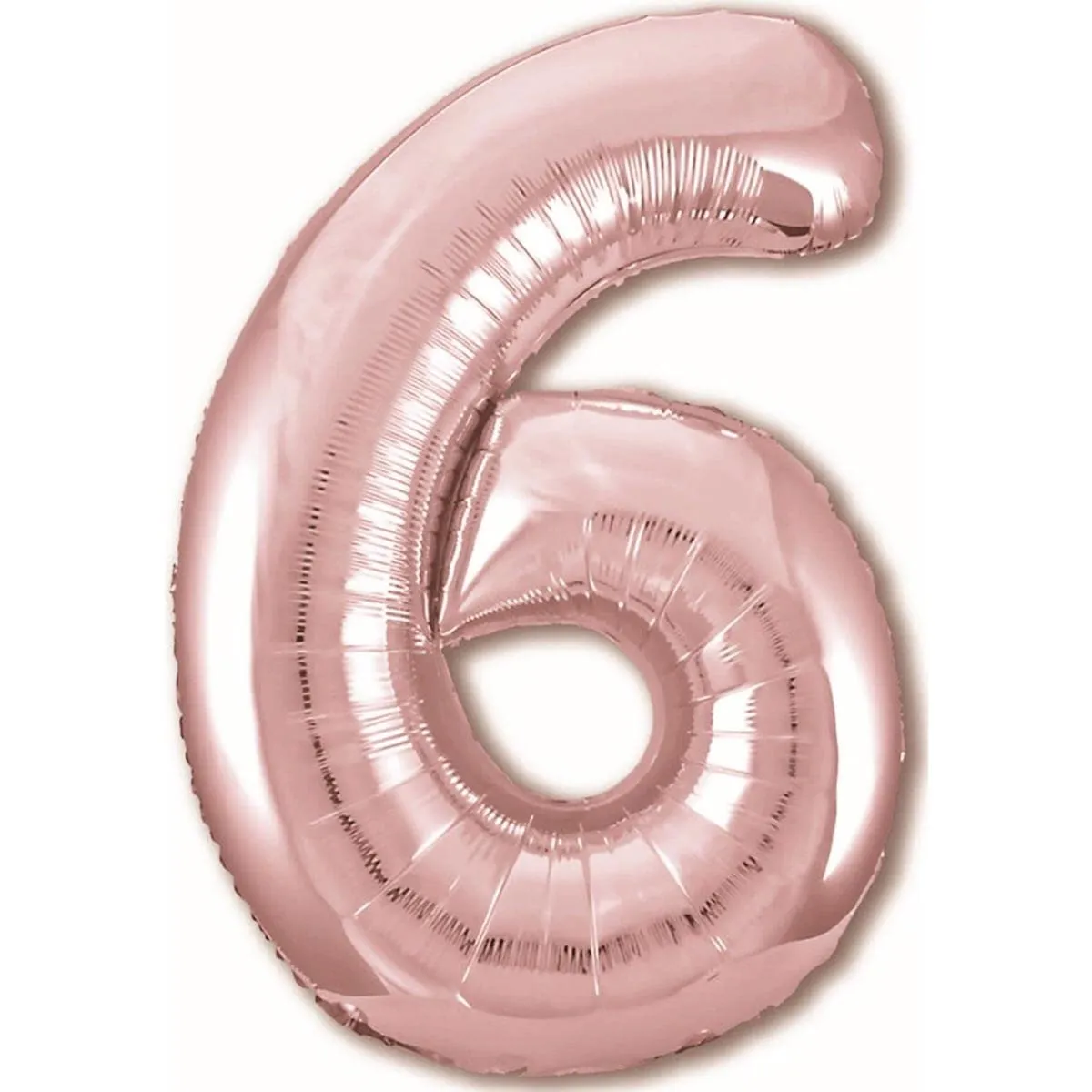 Jonami Palloncino Numero 6 Gigante, 100 cm, Rosa Oro - immagine 1