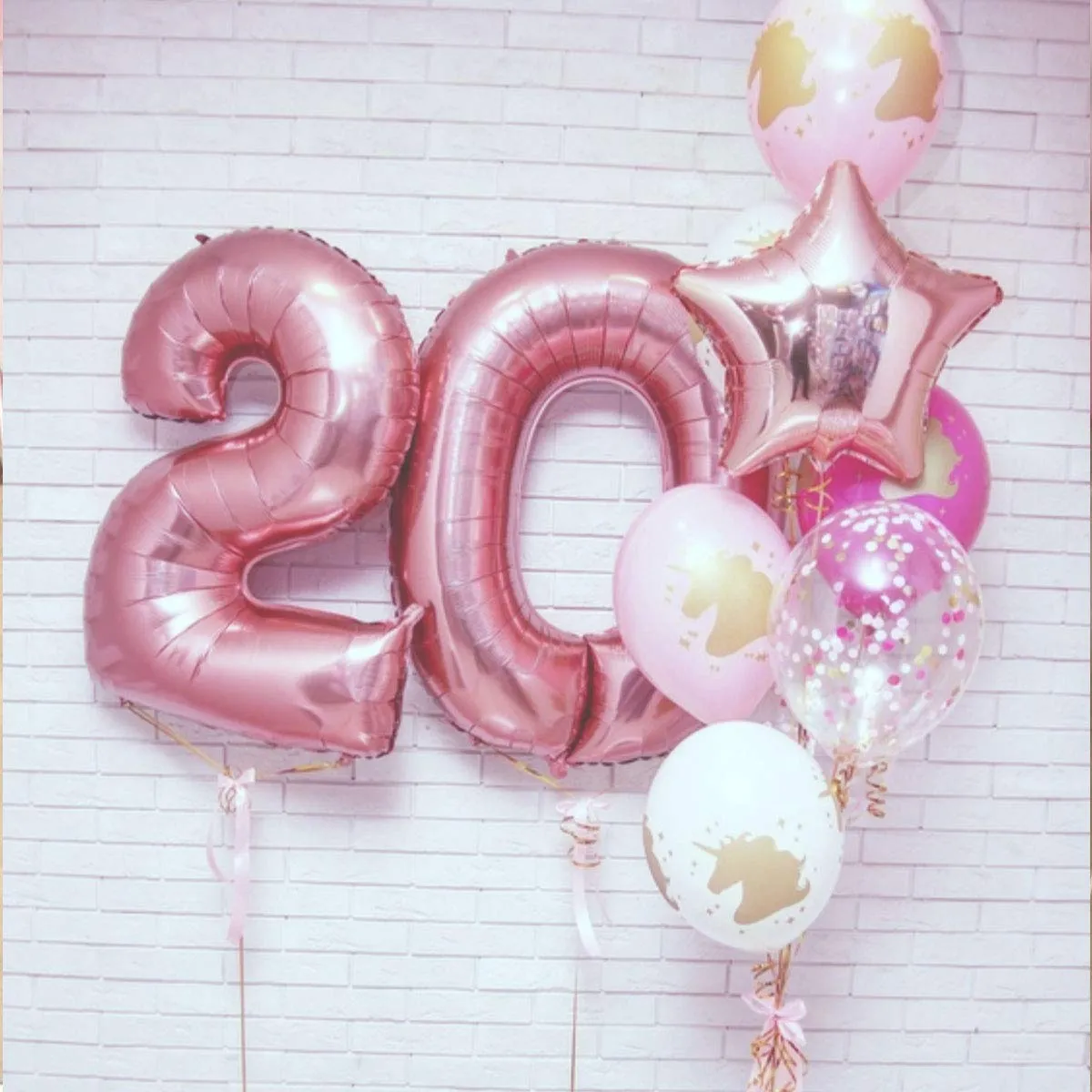 Jonami Palloncino Numero 2 Gigante Rosa, 100 cm - immagine 6