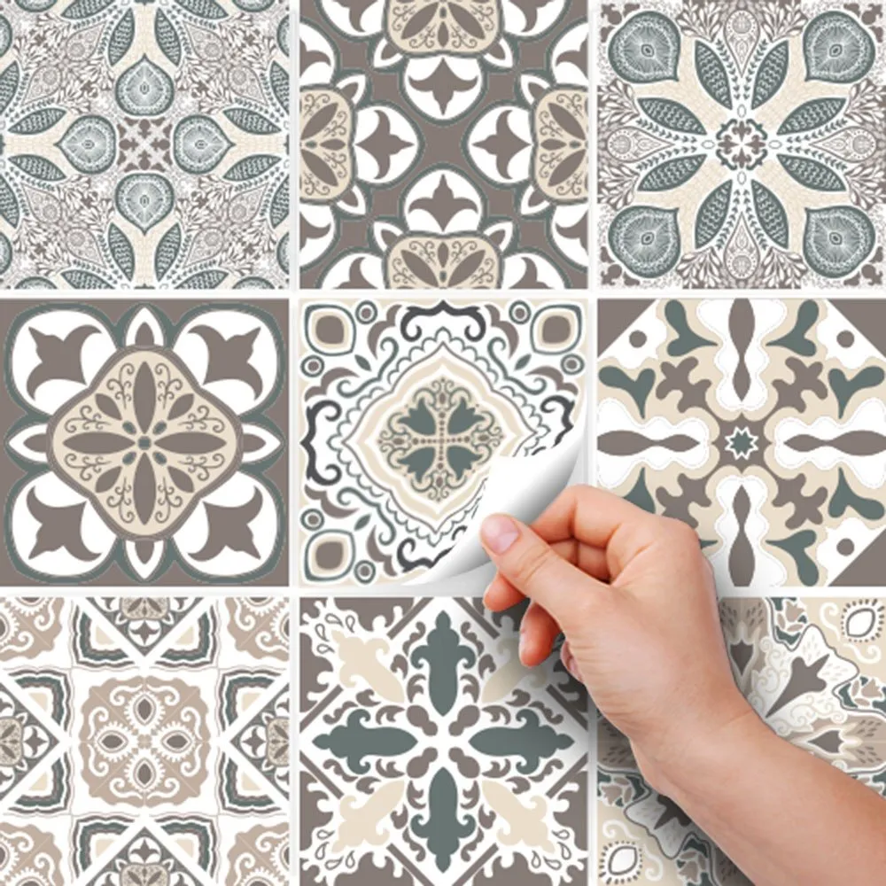 RE-COVERTILES Adesivi Piastrelle in PVC per Cucina e Bagno, 10 Pezzi 20x20 cm, PS00025 - immagine 2
