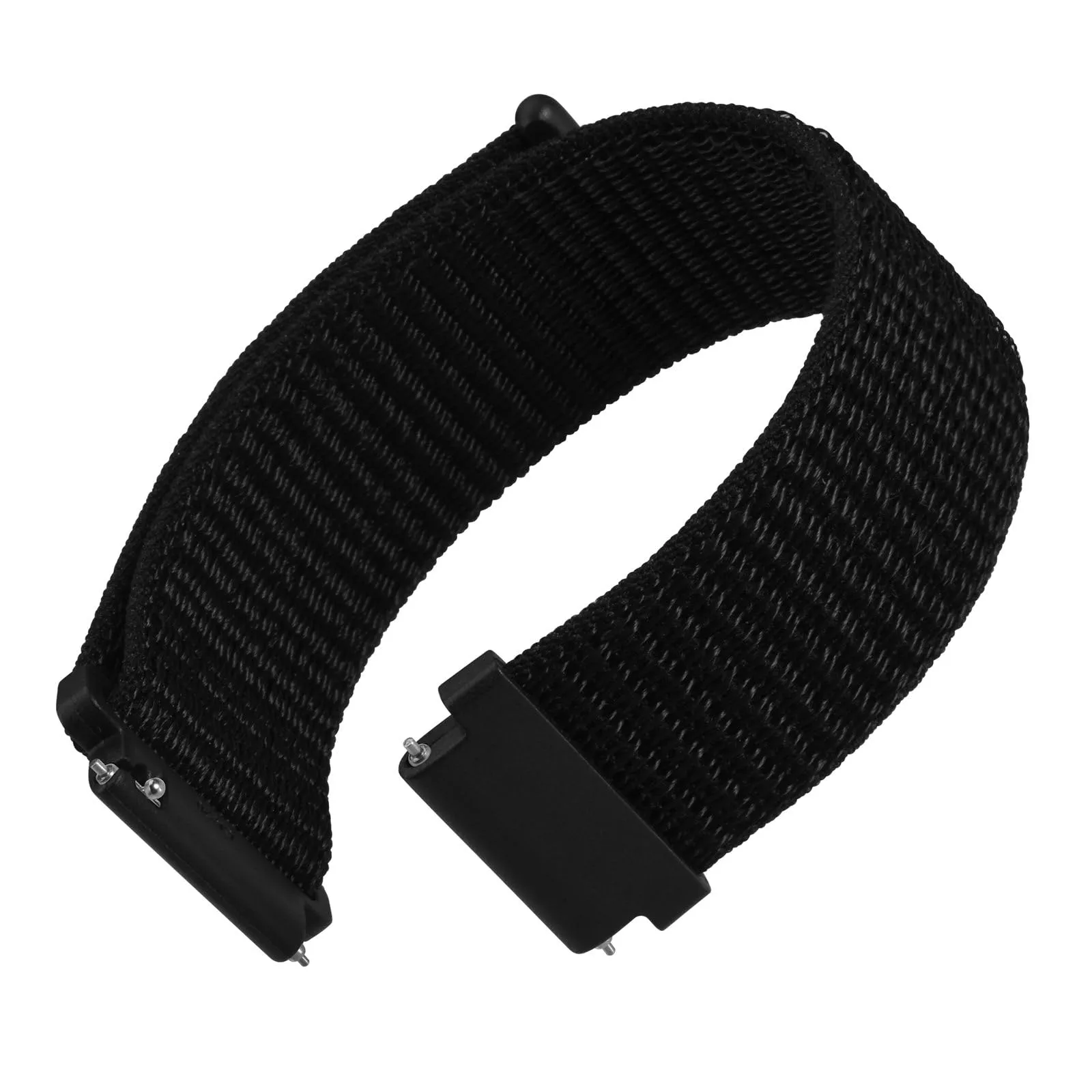 WOCCI Sportivo Cinturino in Nylon 22mm a Sgancio Rapido per Orologi (Nero) - immagine 1