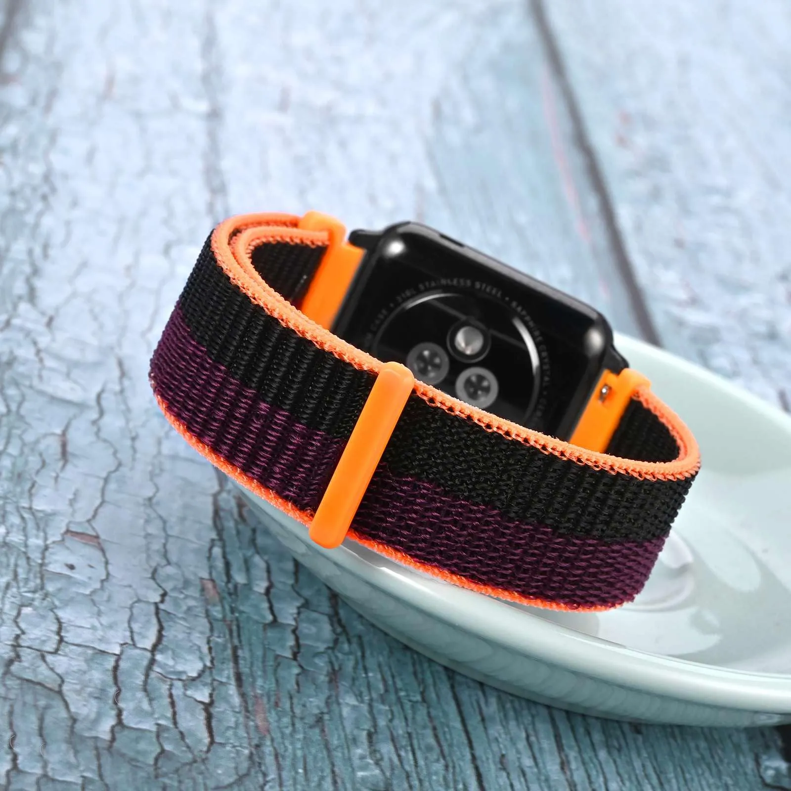 WOCCI Sportivo Cinturino in Nylon 20mm a Sgancio Rapido (Bacca Scura) - immagine 7