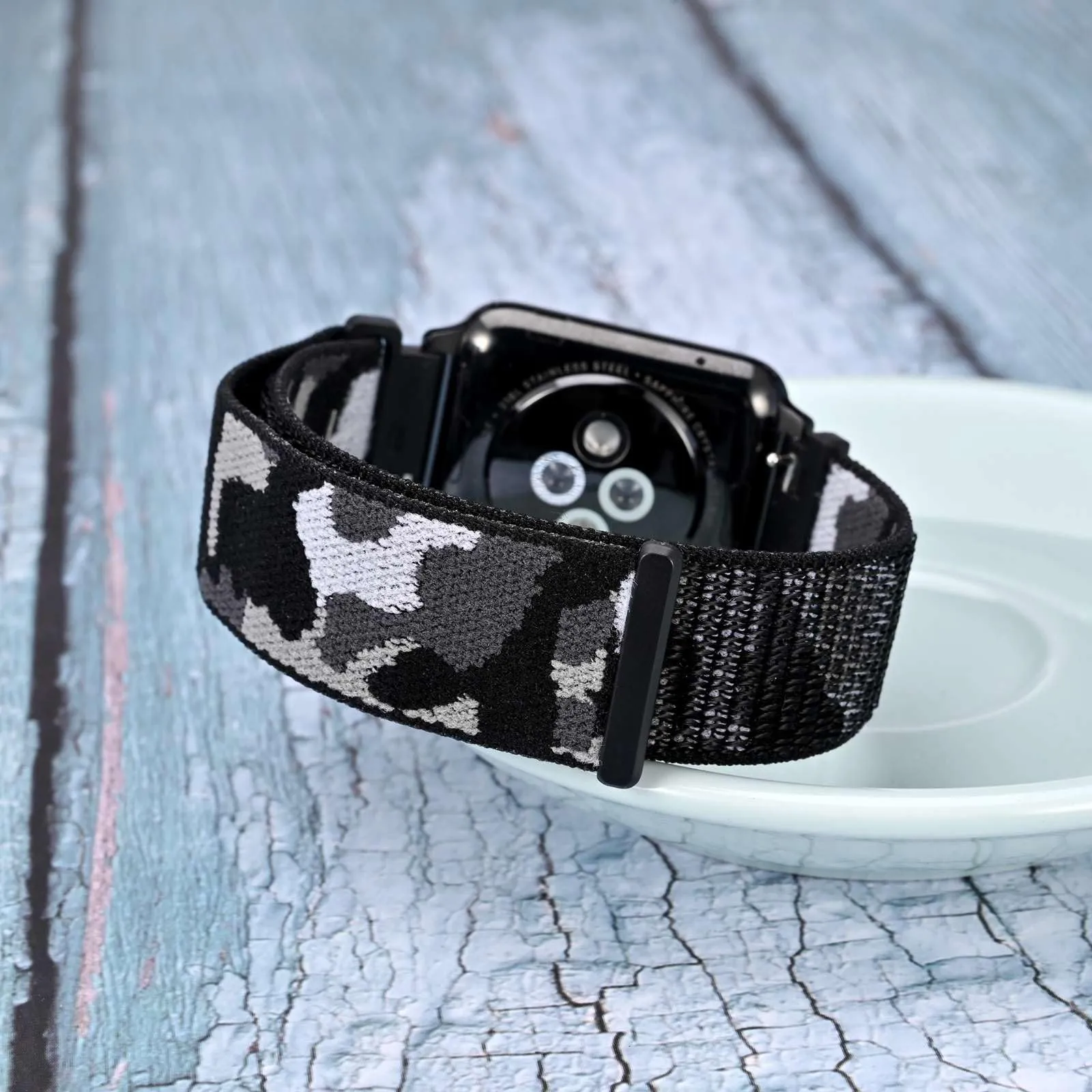 WOCCI Sportivo Cinturino in Nylon 16mm a Sgancio Rapido (Camo Nero) - immagine 7