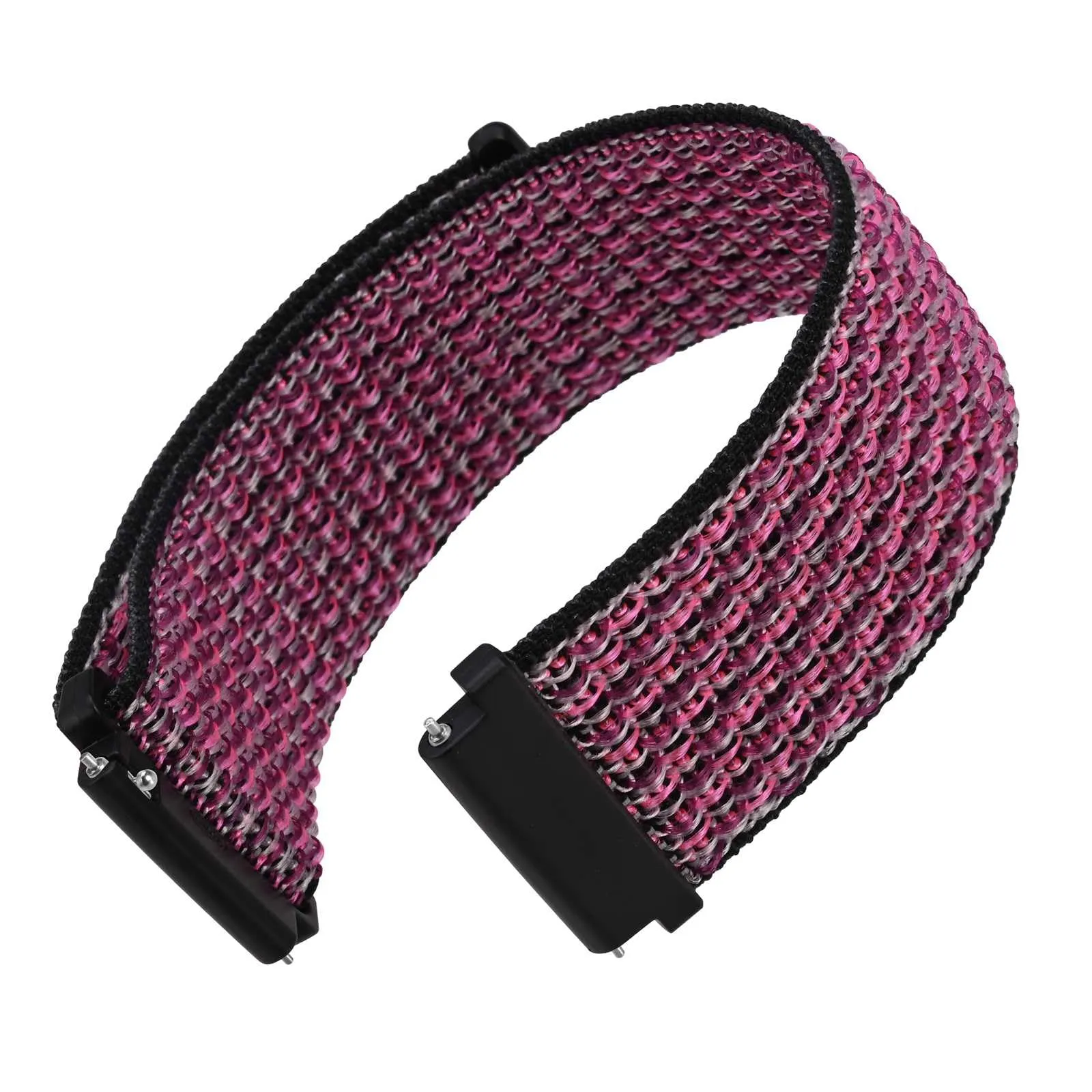 WOCCI Sportivo Cinturino in Nylon 18mm a Sgancio Rapido (Prugna Matura) - immagine 1