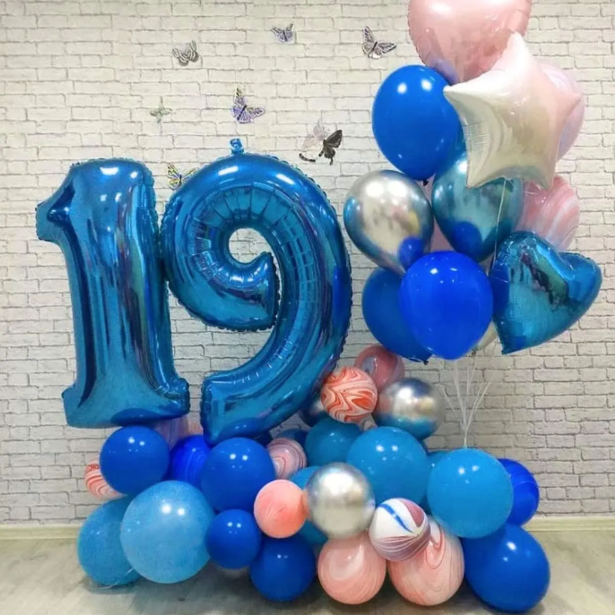 Jonami Palloncino Numero 1 Gigante Blu, 100 cm - immagine 4