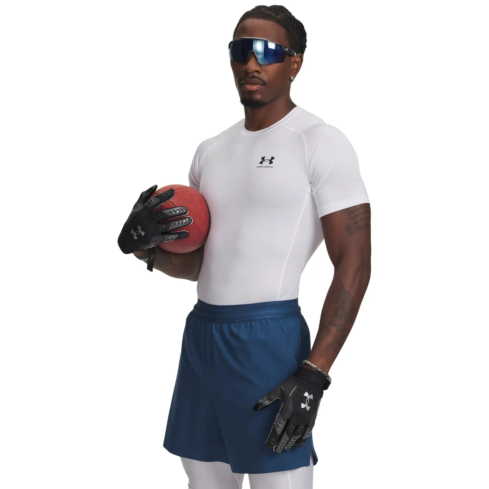 Under Armour Men's Heatgear Compression Shirt - White/Black - L - immagine 2