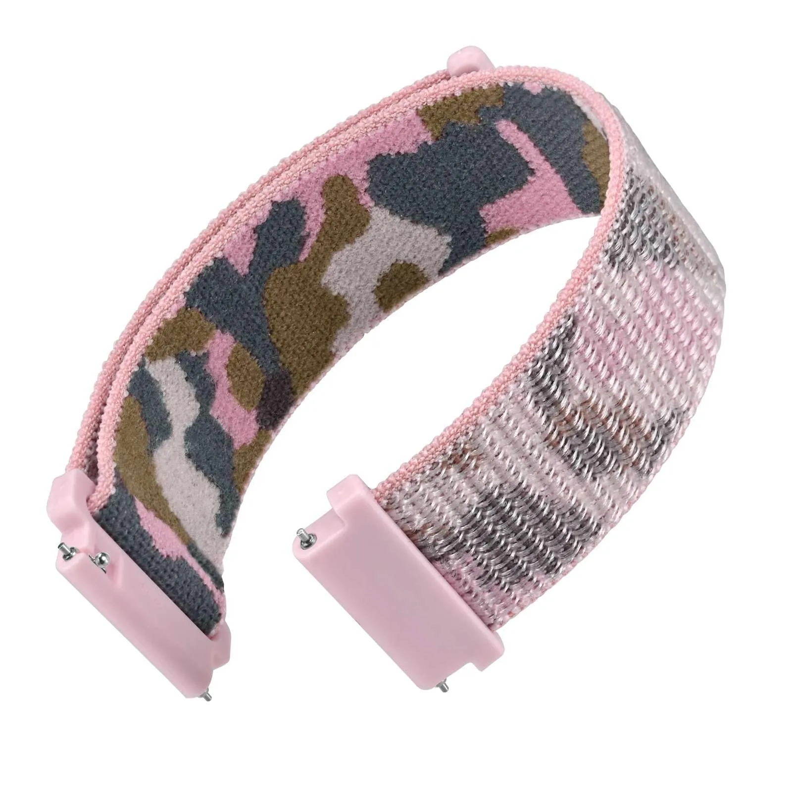 WOCCI Sportivo Cinturino in Nylon 18mm a Sgancio Rapido (Camo Rosa) - immagine 1