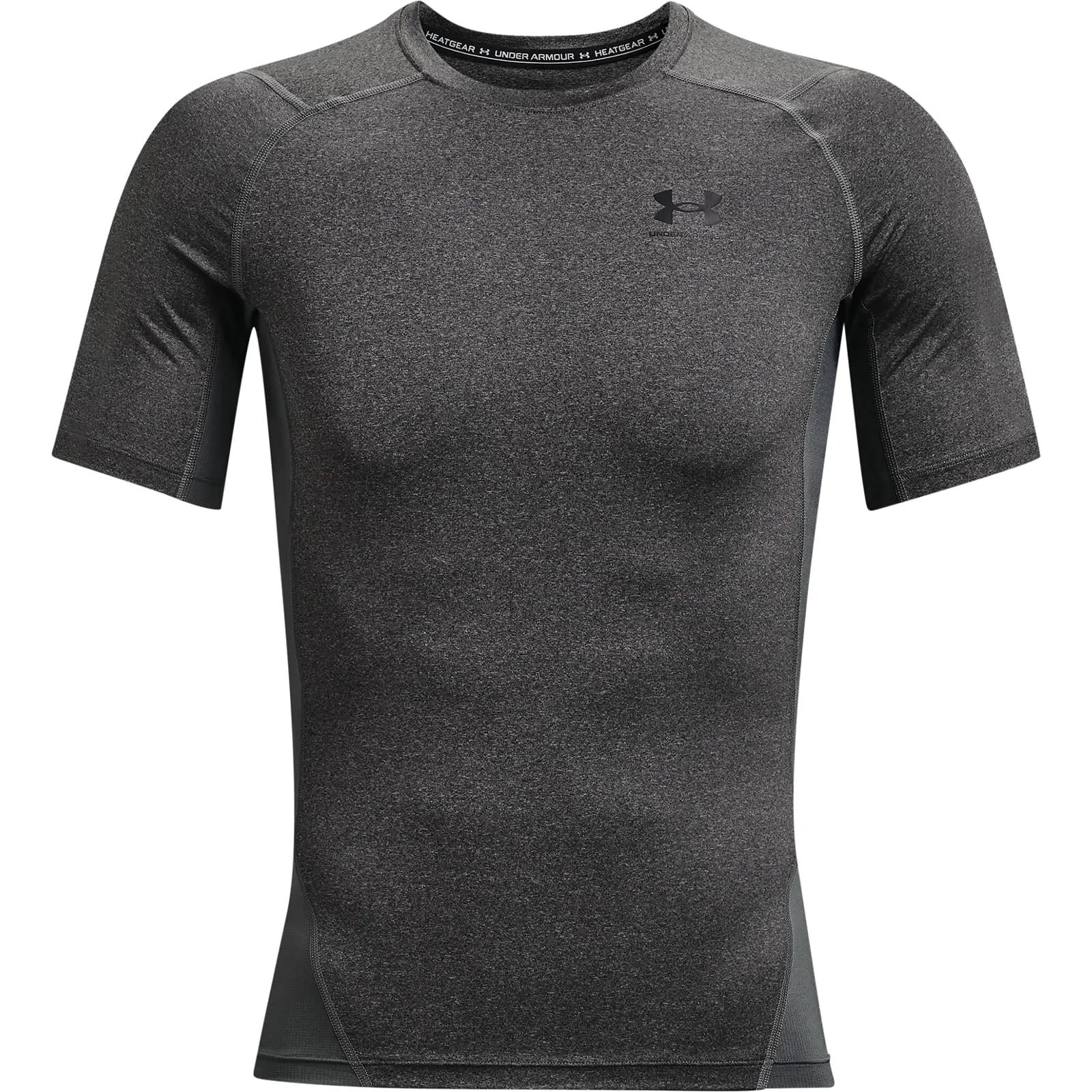Under Armour Men's HeatGear Compression Shirt - Carbon Heather/Black - L - immagine 1