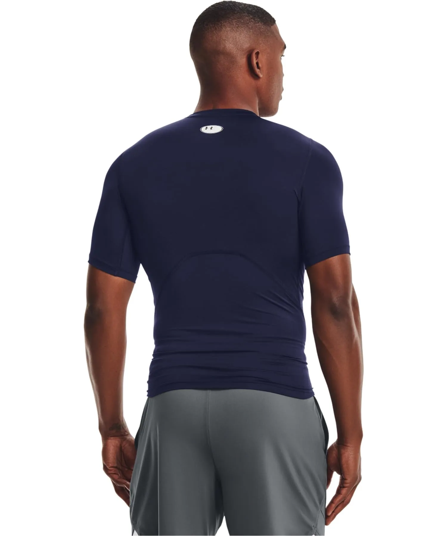 Under Armour Men's Heatgear Compression Shirt Navy/White Medium - immagine 5