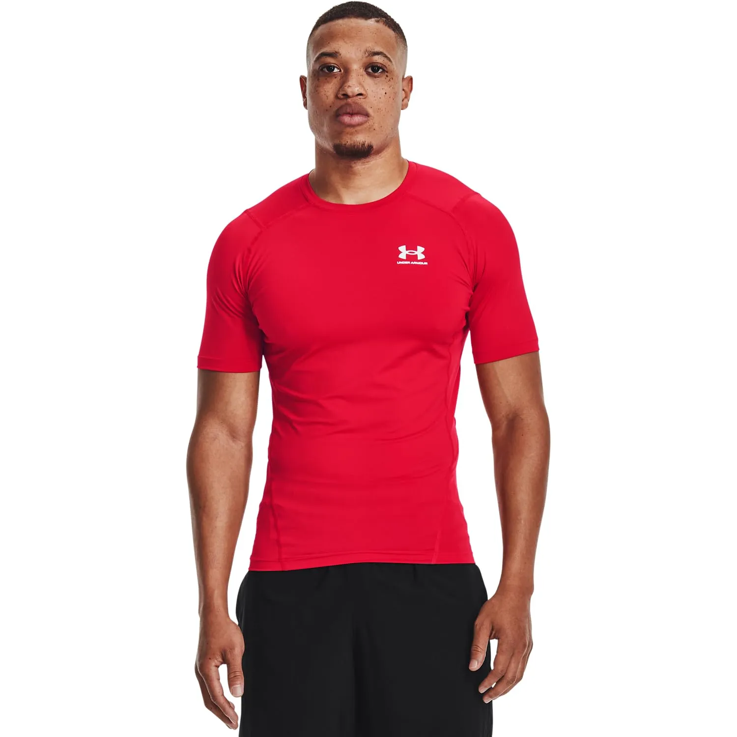 Under Armour Men's Heatgear Compression Shirt Red/White XXL - immagine 1