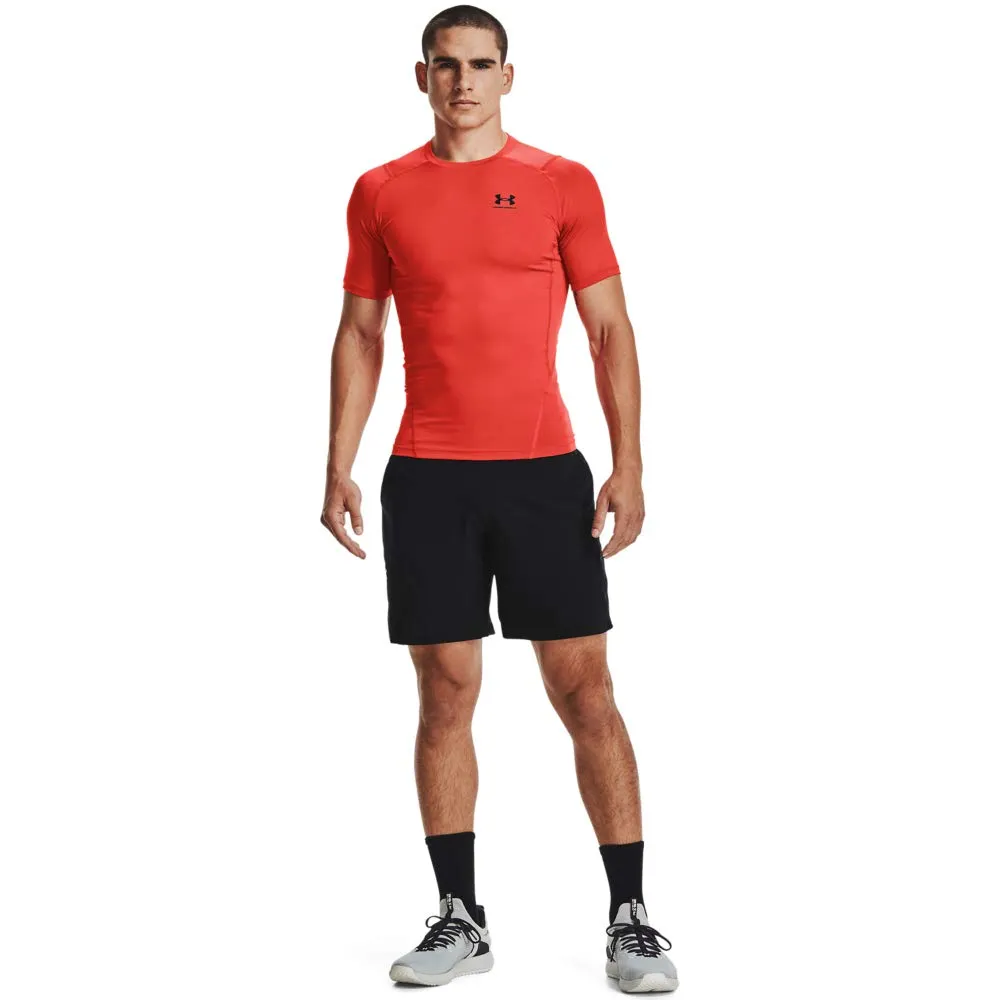 Under Armour UA HG Armour Comp SS Men's Compression T-Shirt, Dark Orange (860)/Black, L - immagine 3