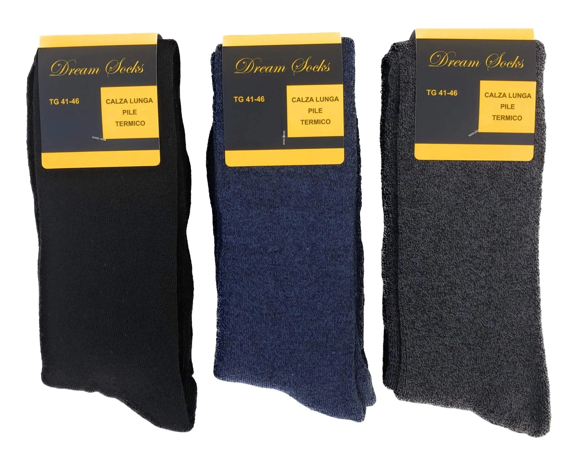 DREAM SOCKS Calze in Pile Termiche Invernali da Sci, 3 Paia Ass.A, 35-40 - immagine 2