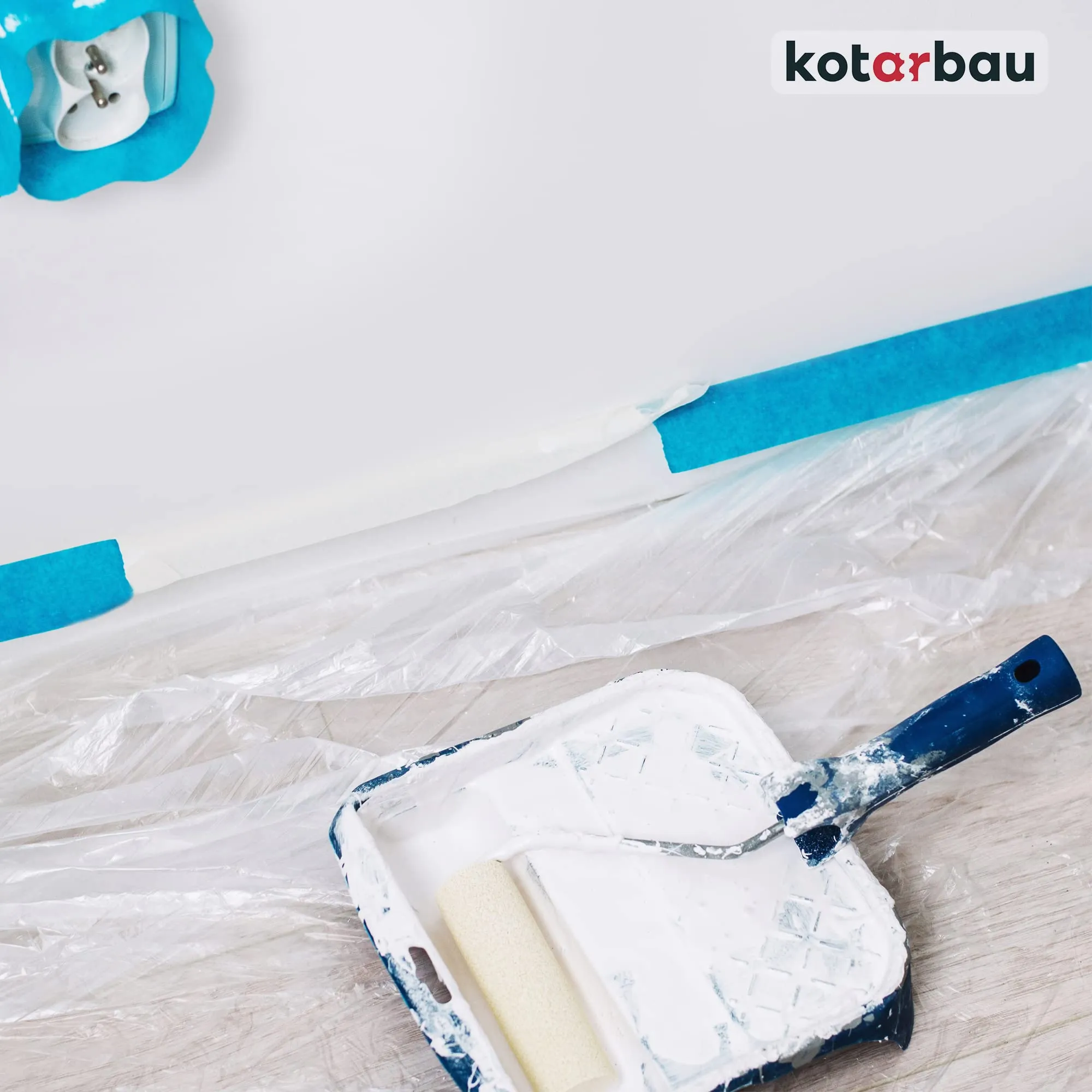 KOTARBAU Set di 48 Teli Copritutto per Imbianchino, Polietilene, 4 x 5 m, Trasparente - immagine 2