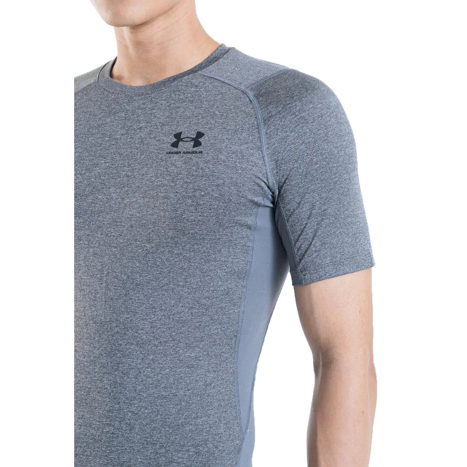 Under Armour Men's Heatgear Compression Shirt - Carbon Heather/Black - 3XL - immagine 8