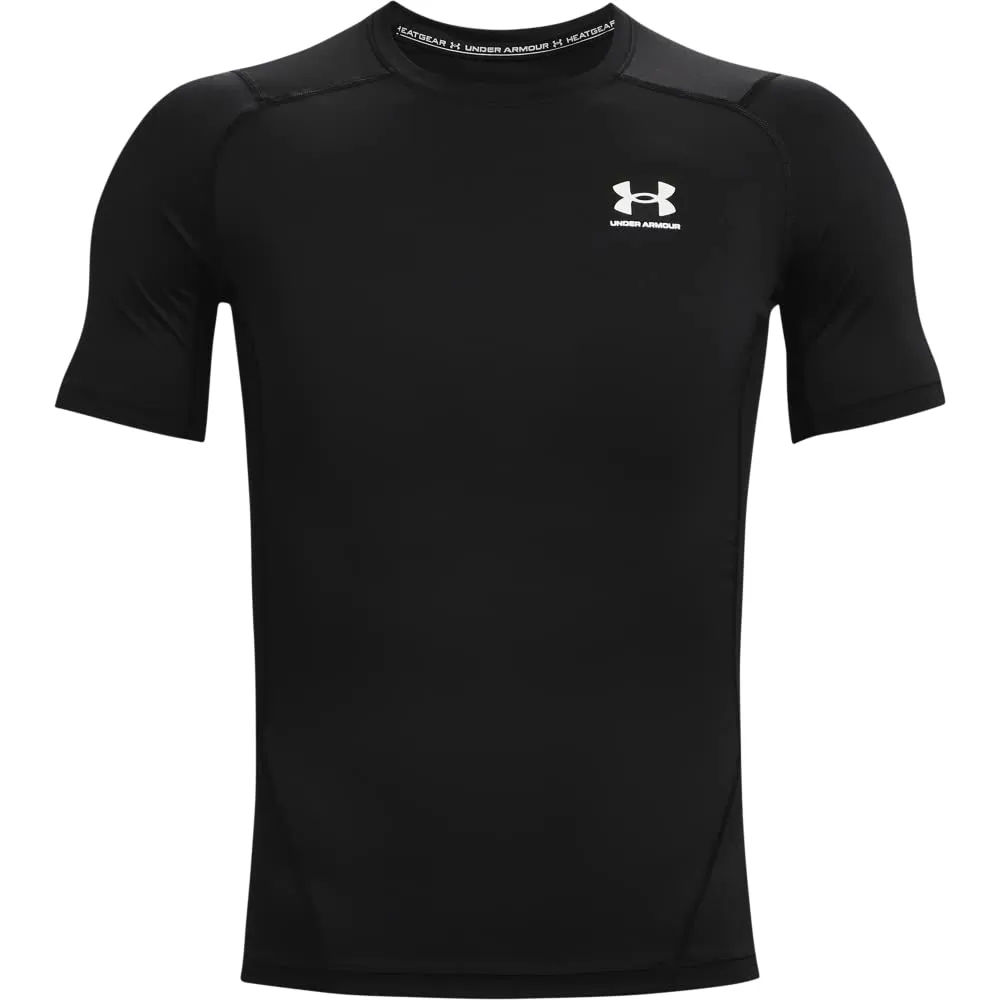 Under Armour Men's Heatgear Compression Shirt Black/White M - immagine 1