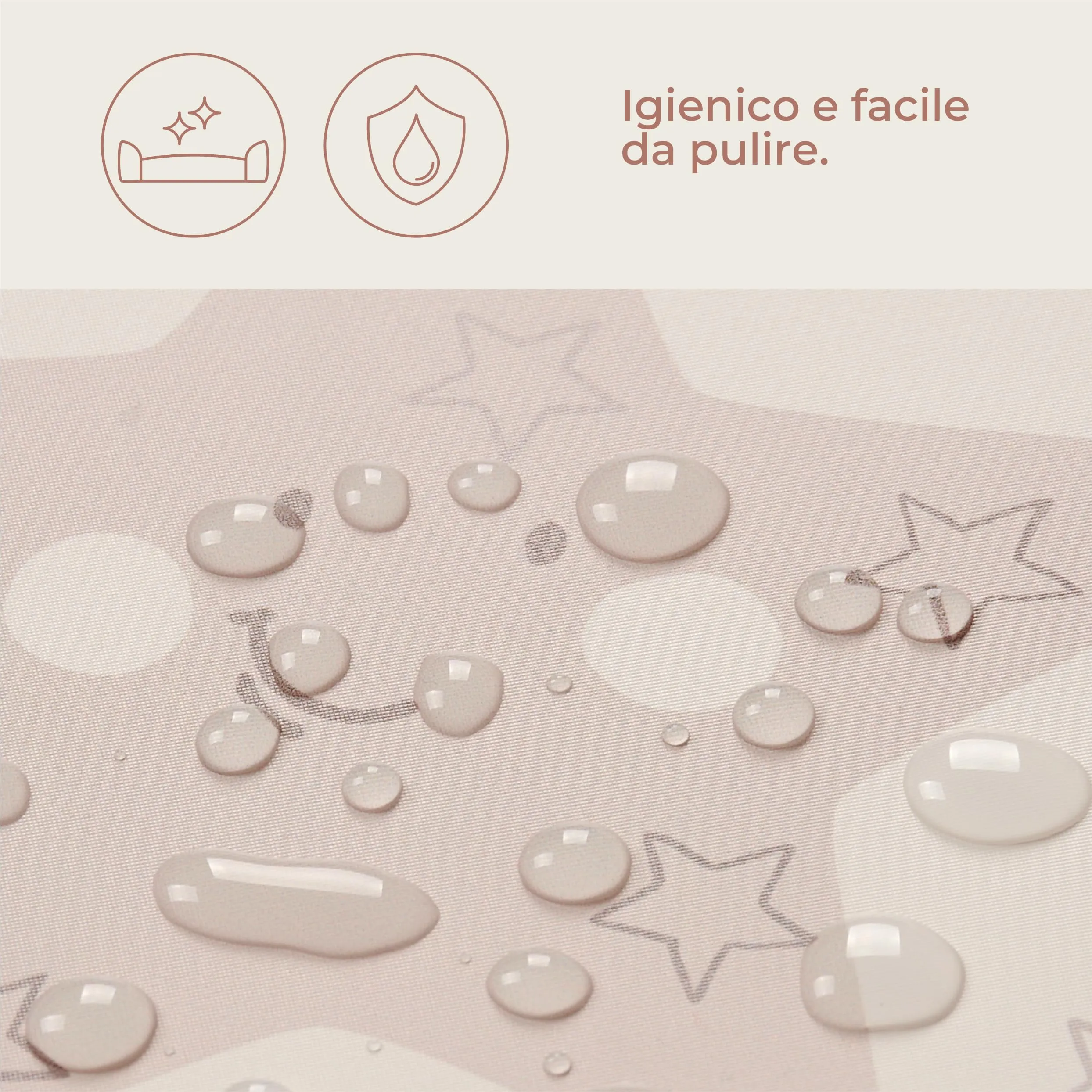 Ceba Baby Fasciatoio Materassino Lavabile e Impermeabile, Öko-Tex, 70x50 cm, Sorbo - immagine 5
