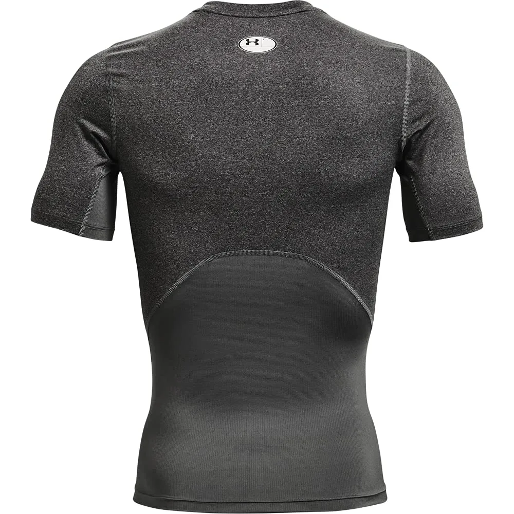 Under Armour Men's Heatgear Compression Shirt Carbon Heather/Black XS - immagine 5