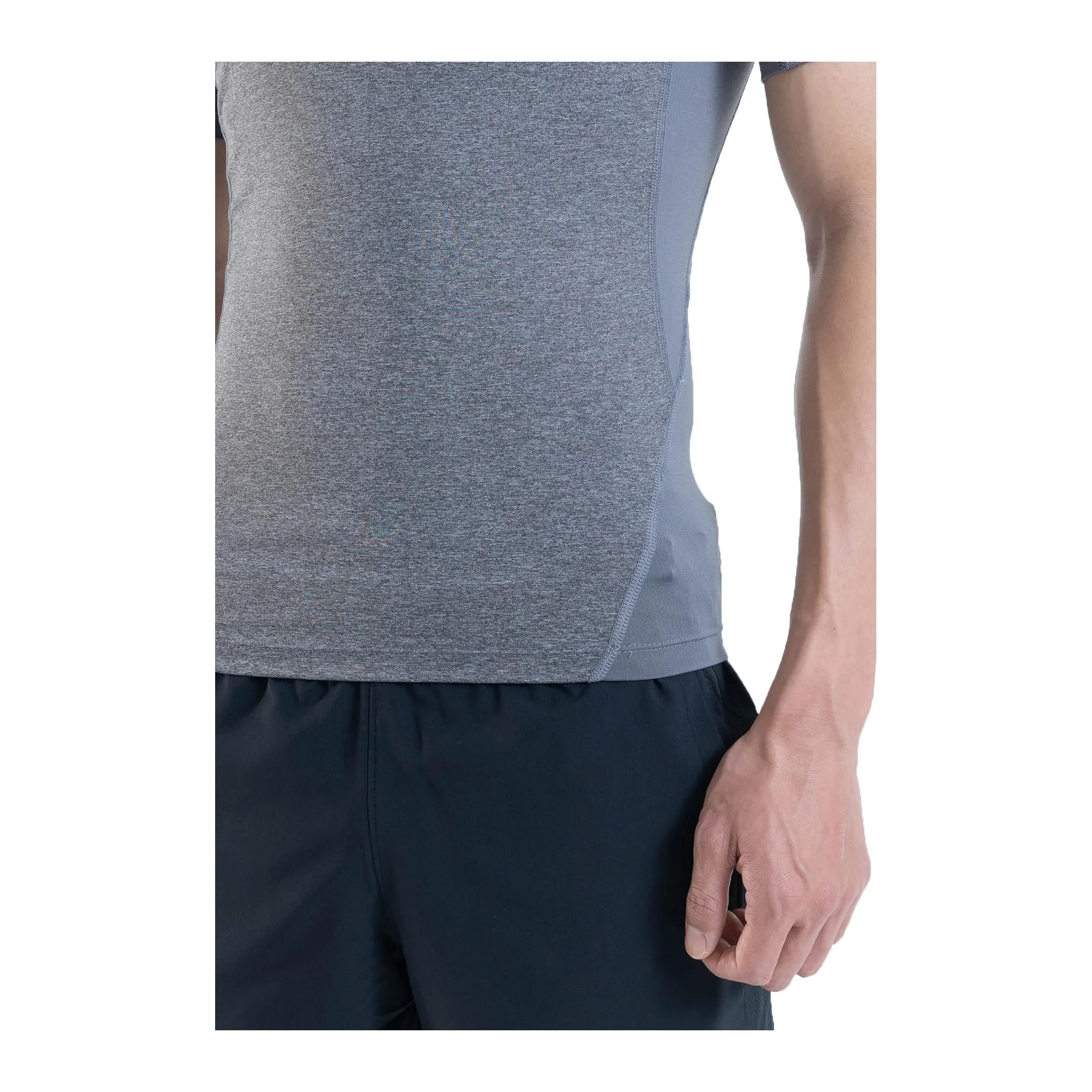 Under Armour Men's Heatgear Compression Shirt Carbon Heather/Black XS - immagine 7