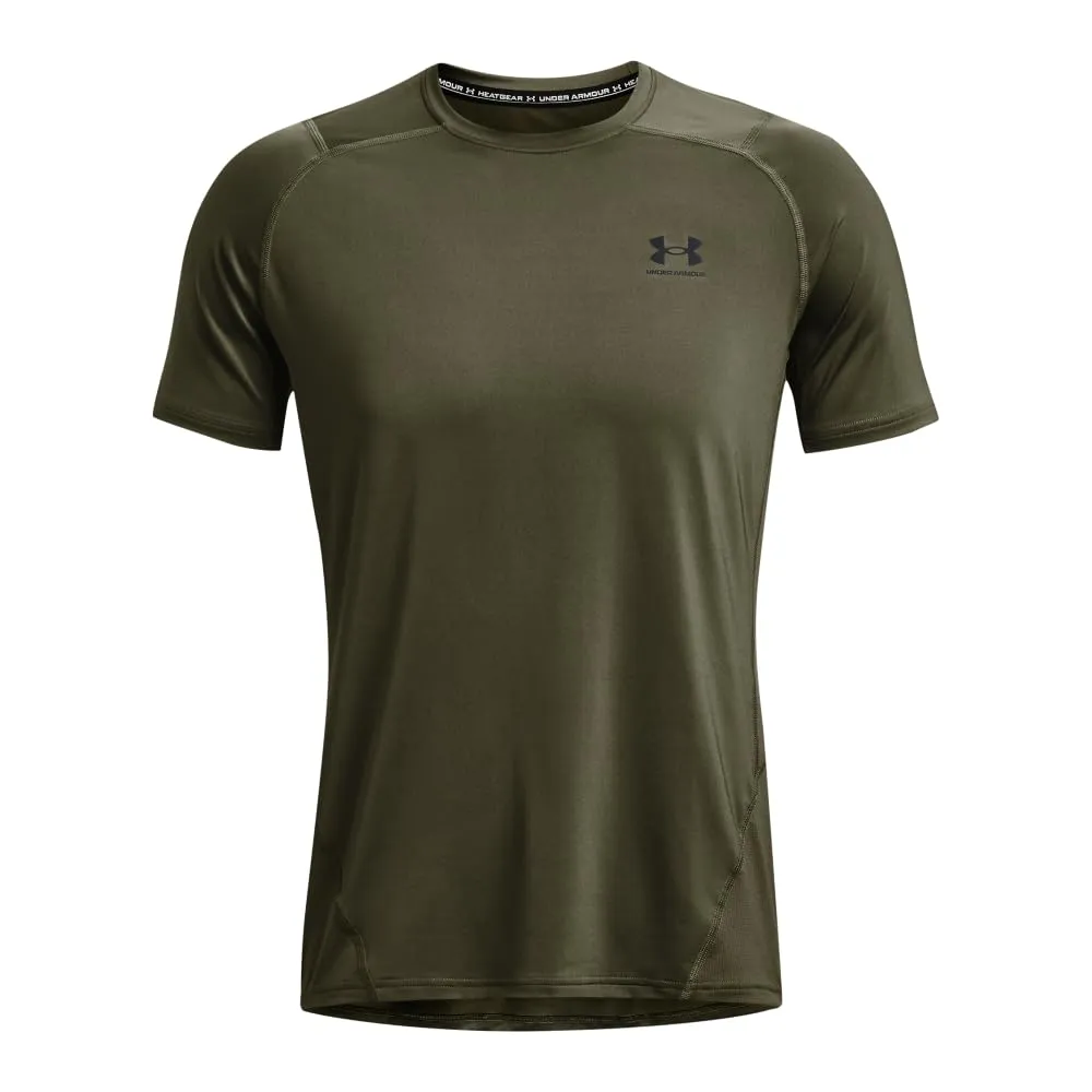Under Armour HeatGear Compression Short Sleeve T-Shirt for Men - Green - XL - immagine 5