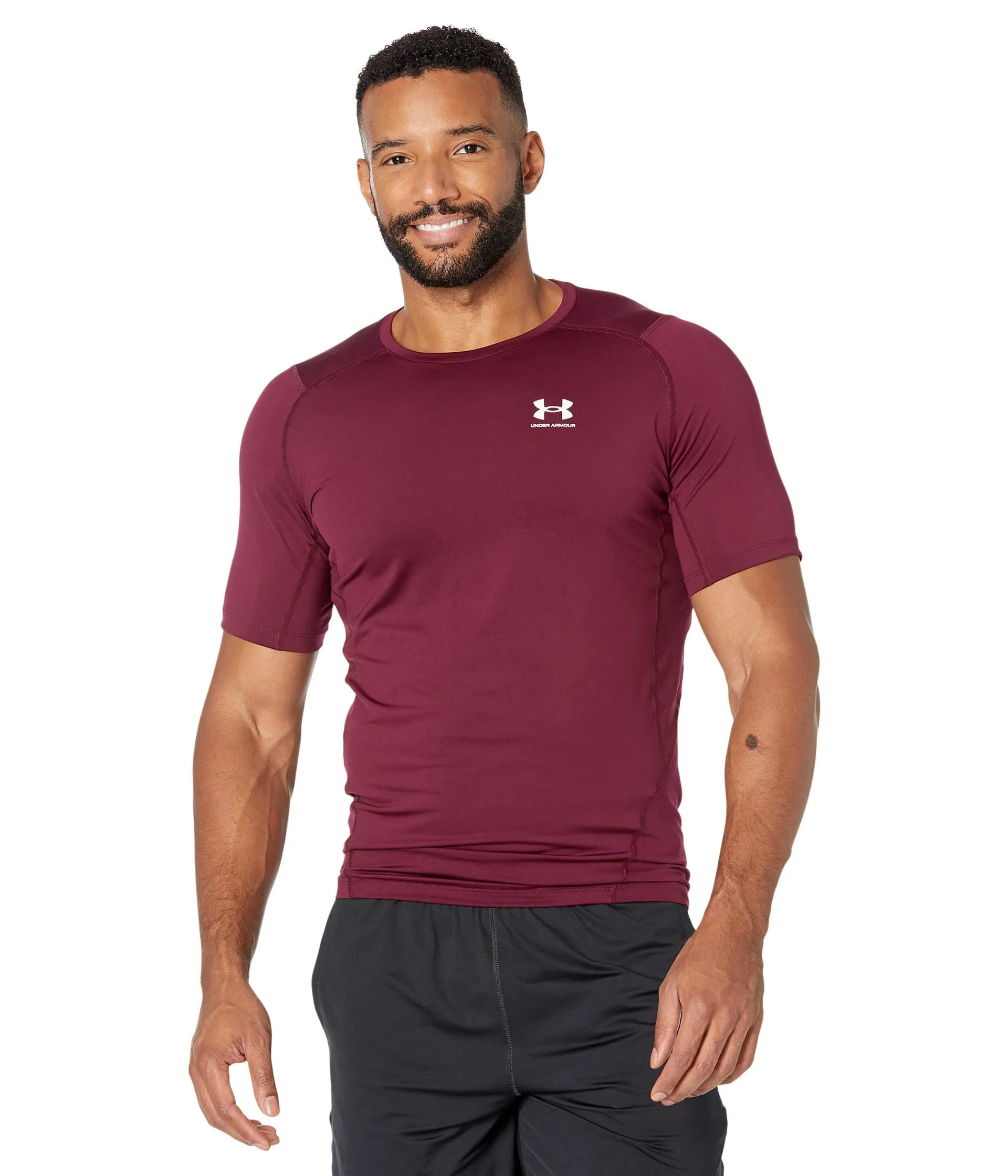 Under Armour HeatGear Compression Short Sleeve T-Shirt - Brown, 609, M Tall - immagine 1