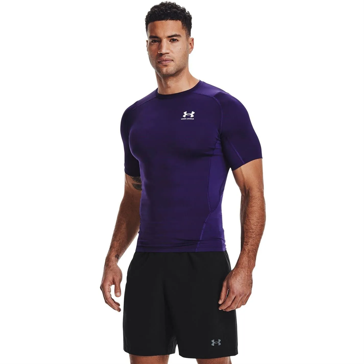 Under Armour HeatGear Compression Short Sleeve T-Shirt for Men - Lilla - immagine 2