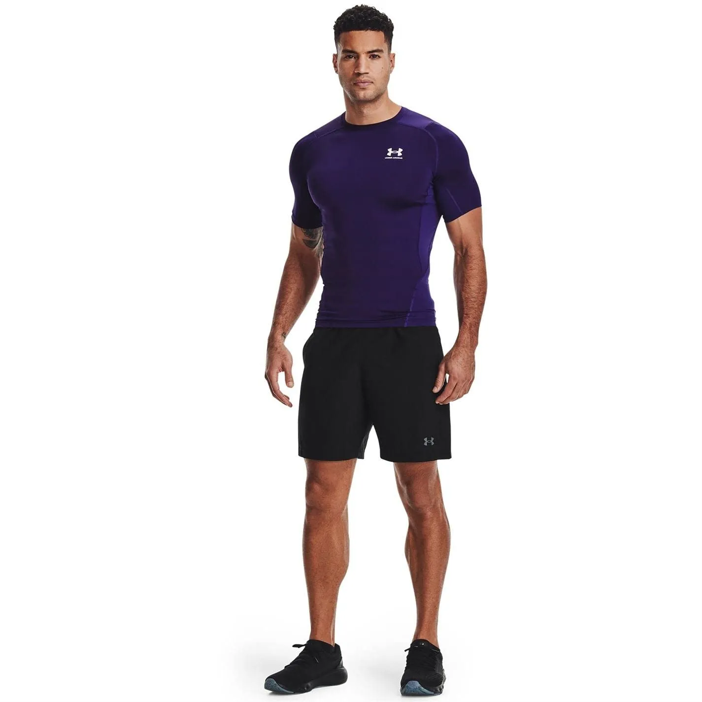 Under Armour HeatGear Compression Short Sleeve T-Shirt for Men - Lilla - immagine 4