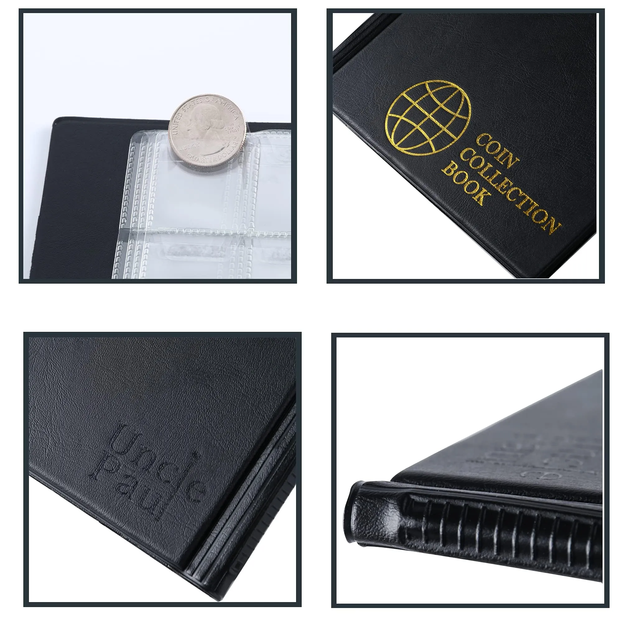 Uncle Paul Album per Monete, 420 Tasche, 30x28mm (1,2x1,1 Pollici) - immagine 3