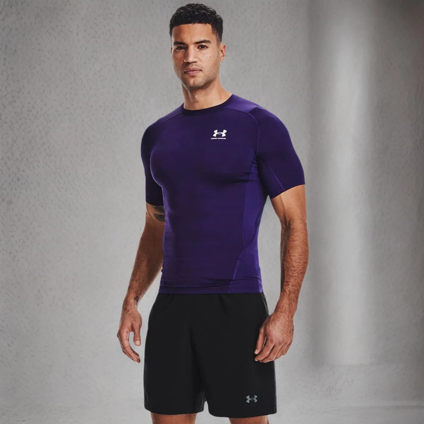 Under Armour HeatGear Compression Short Sleeve T-Shirt for Men - Lilla - immagine 7
