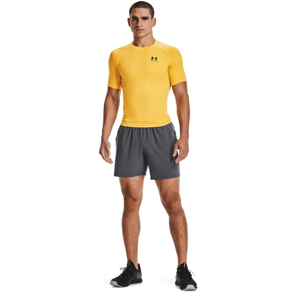 Under Armour UA HG Armour Comp SS Men's Compression T-Shirt, Taxi (790)/Nero, XL - immagine 3