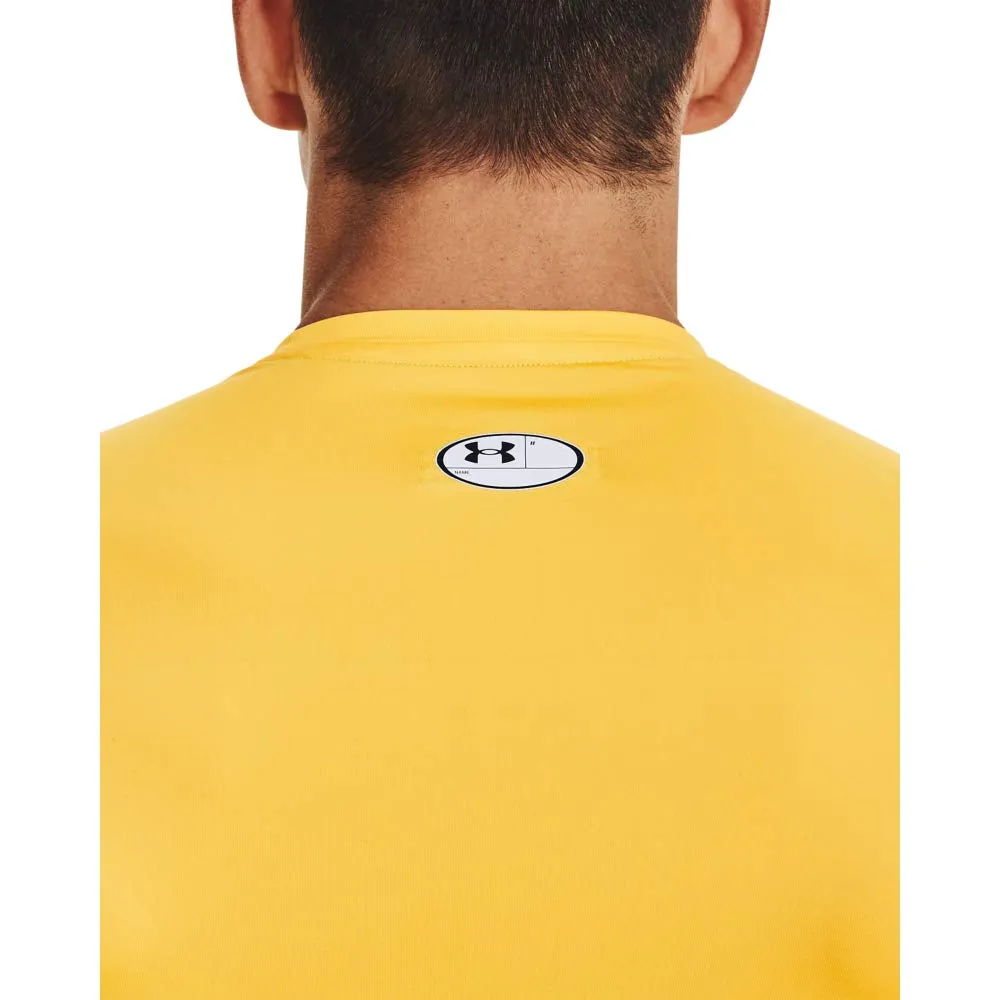 Under Armour UA HG Armour Comp SS Men's Compression T-Shirt, Taxi (790)/Nero, XL - immagine 4