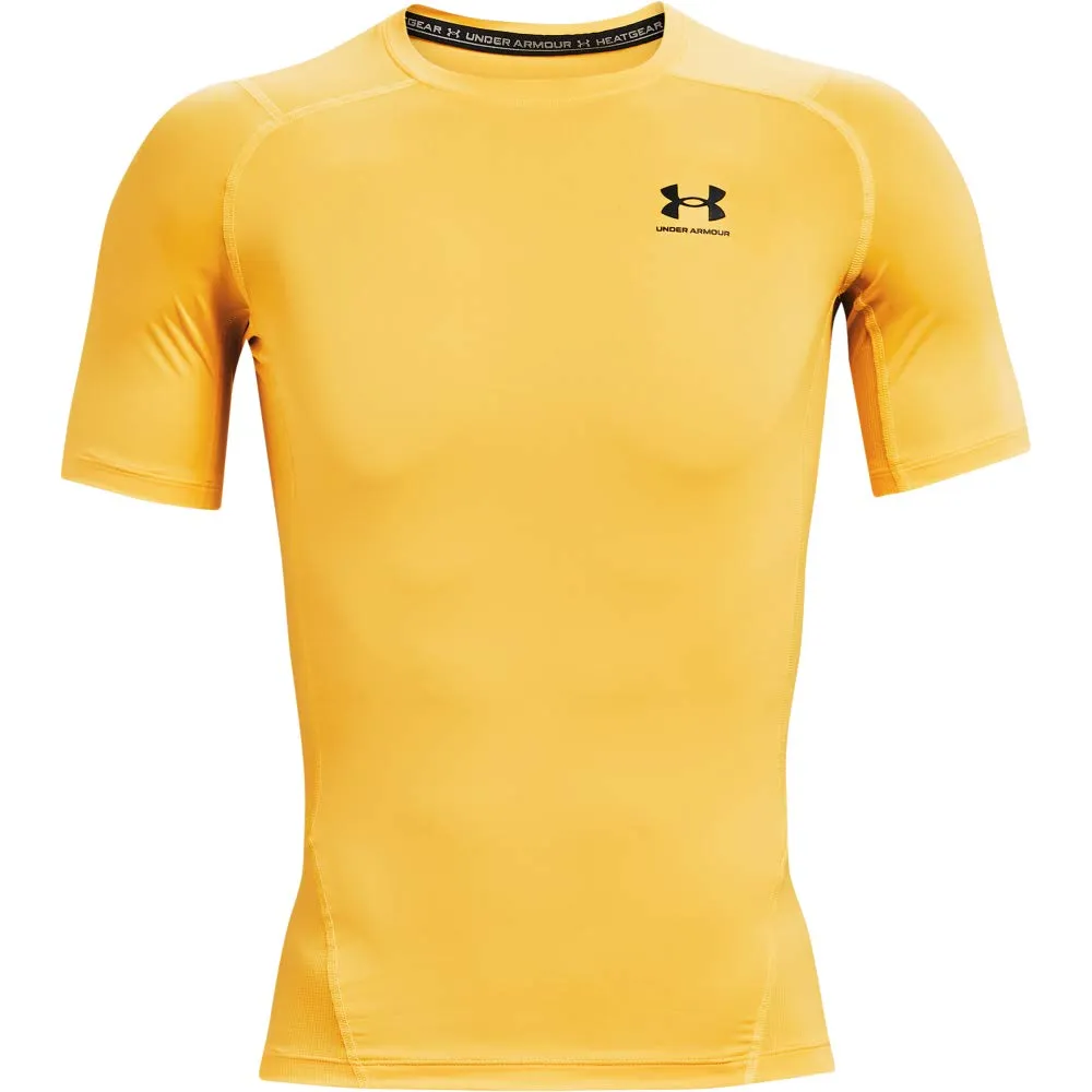 Under Armour UA HG Armour Comp SS Men's Compression T-Shirt, Taxi (790)/Nero, XL - immagine 5