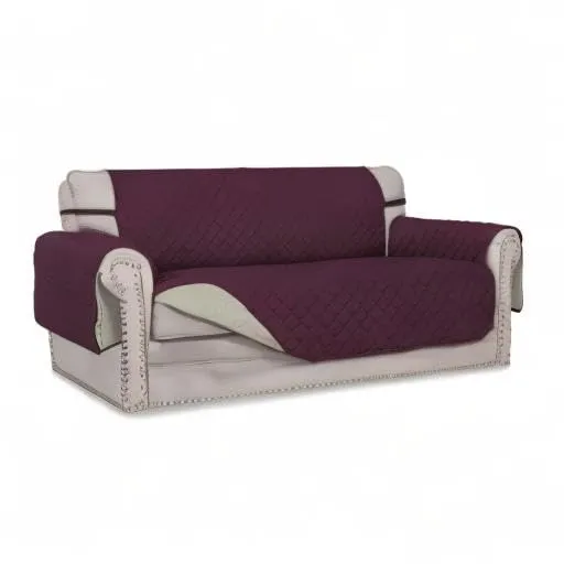 Easy-Going Copridivano Reversibile con 2 Cuscini, Vinaccia/Beige, 54'' - immagine 8