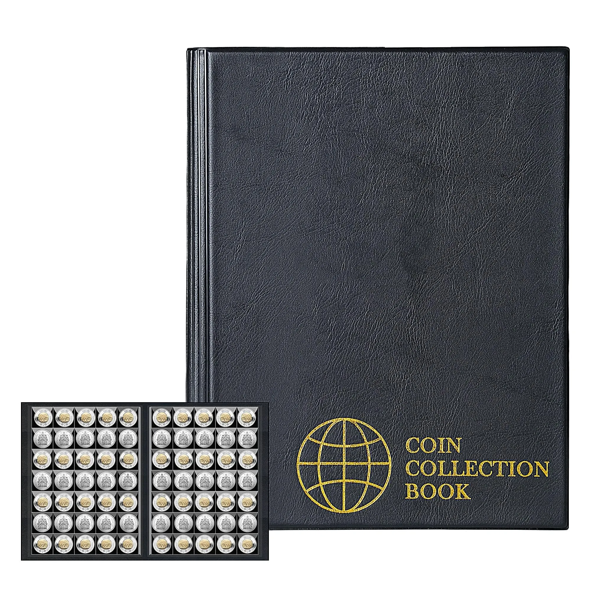 Uncle Paul Album per Monete, 350 tasche, 30x35mm, Nero Classico, CS0235BK - immagine 1