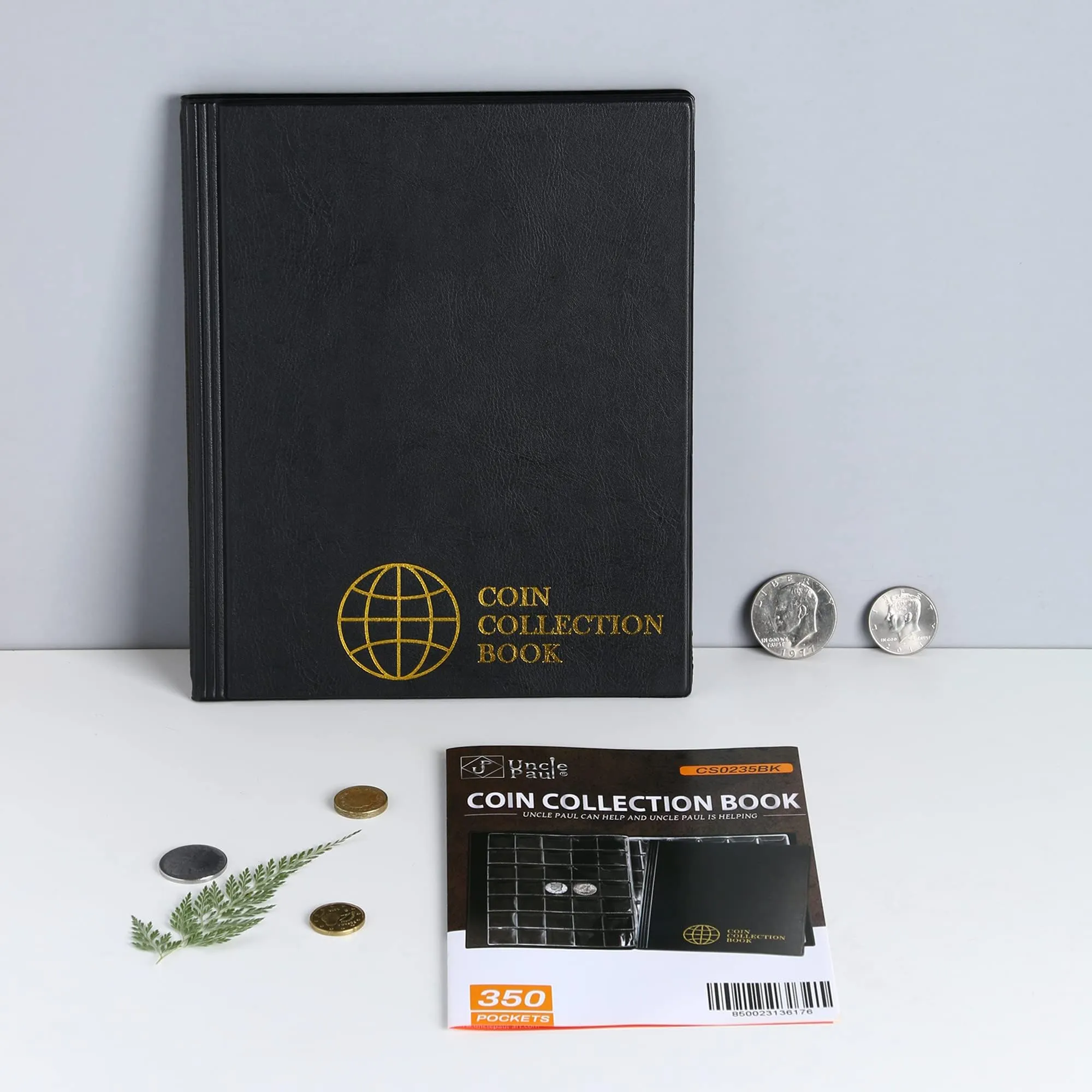 Uncle Paul Album per Monete, 350 tasche, 30x35mm, Nero Classico, CS0235BK - immagine 6