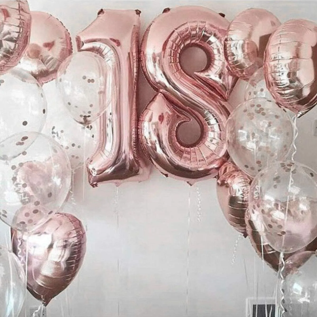 Jonami Palloncino Numero 7 Gigante Rosa Oro, 100 cm - immagine 6