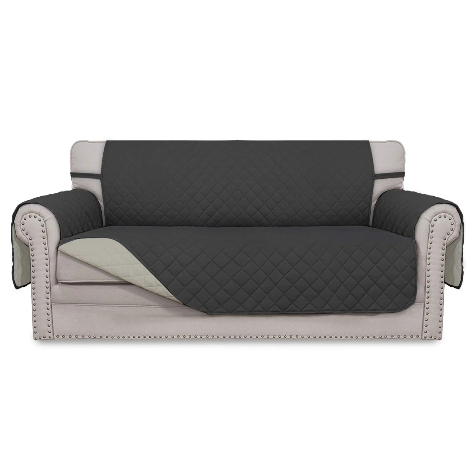 Easy-Going Copridivano Reversibile per Animali Domestici, Oversized Loveseat, Grigio Scuro/Beige - immagine 1